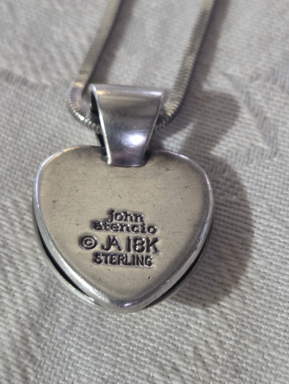 John Atencio Heart Pendant Necklace, Ss & 18k, 30 Inches View 4